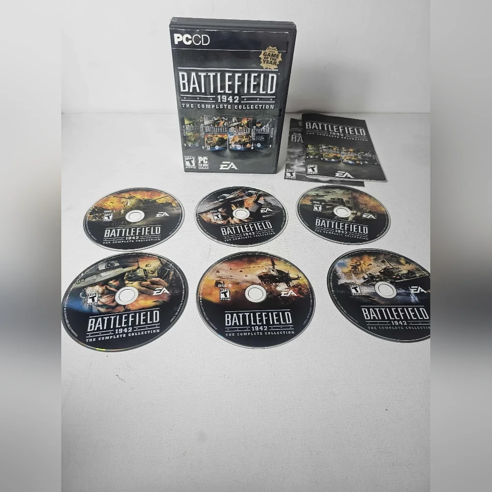 Battlefield 1942 The Complete Collection PC CD-ROM 8-Disc Set Manual Complete